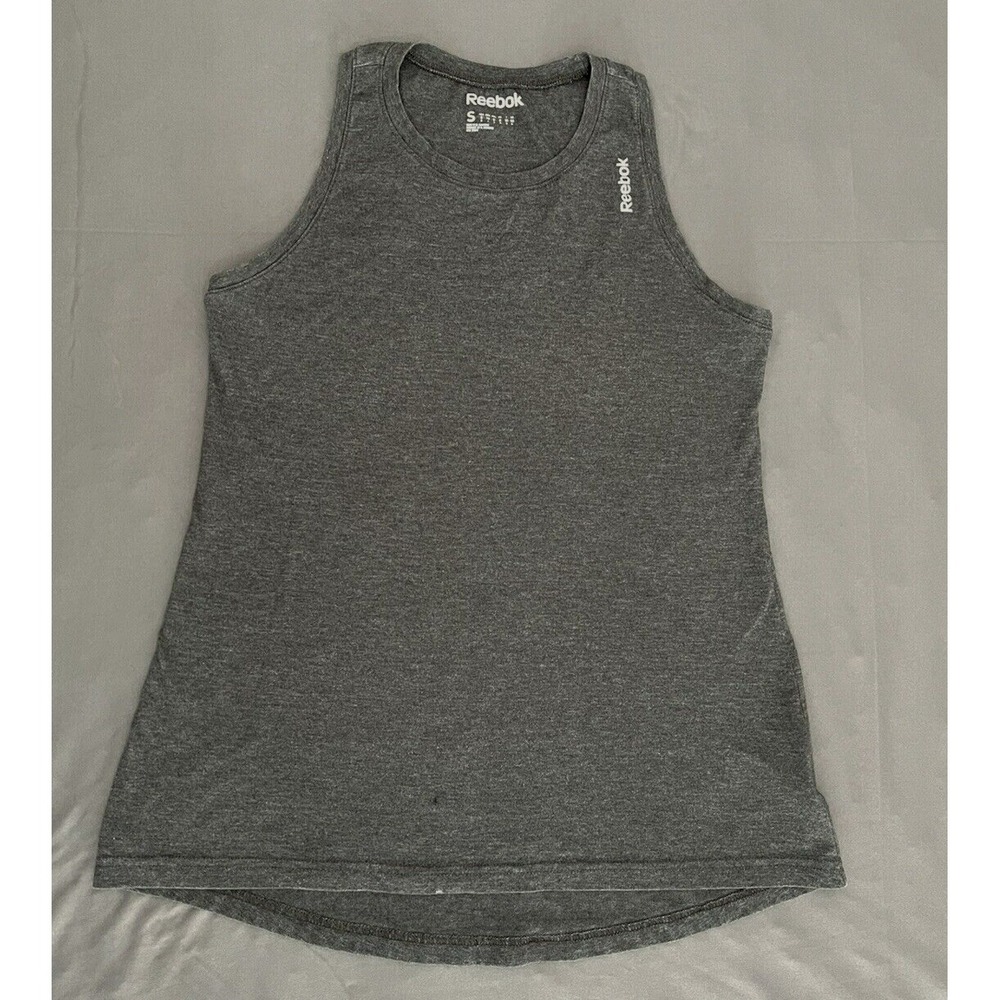 Reebok Womens‎ Size Small Gray racer Back Workout Tank Top